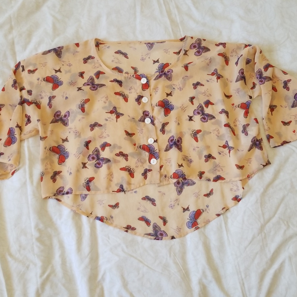 Sheer Butterfly Top
